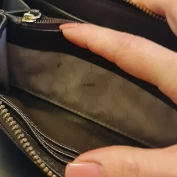 Michael Kors Brown Signature Leather Zip Wallet - Picture 11 of 11